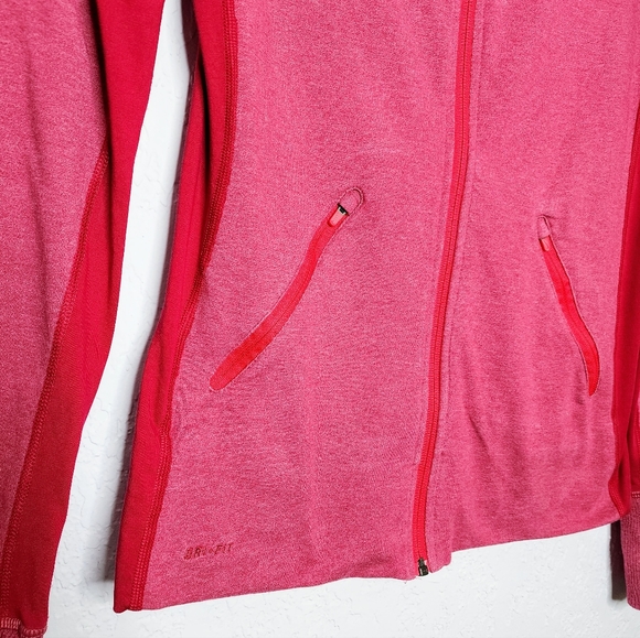 Nike Women's Red Full Zip Dri-Fit Long Sleeve Jacket Sz M Running/Track Athletic - Picture 5 of 10
